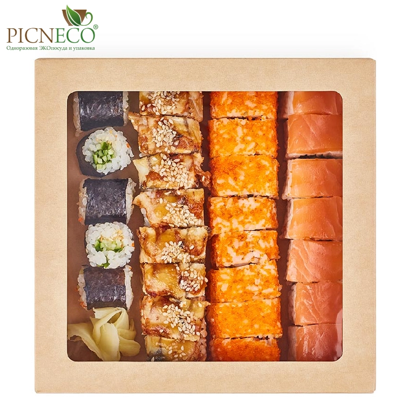 товар Контейнер бумажный 1500мл, крафт, серия OneBox OKP150